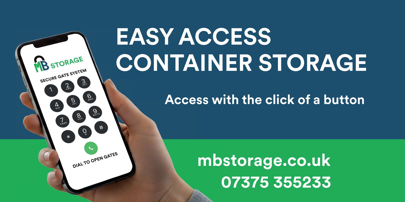 MB Storage secure gate system - access the yard with the click of a button on your phone